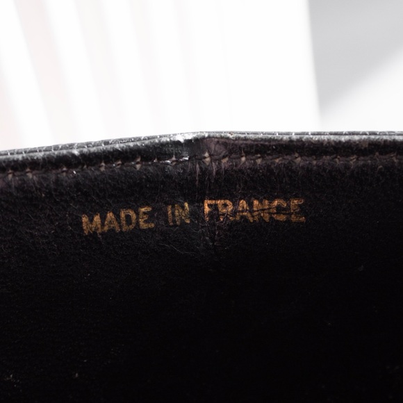 Chanel Vintage Small Classic Flap Exotic Lizard Leather 24K Gold CC Black Bag - Picture 16 of 16